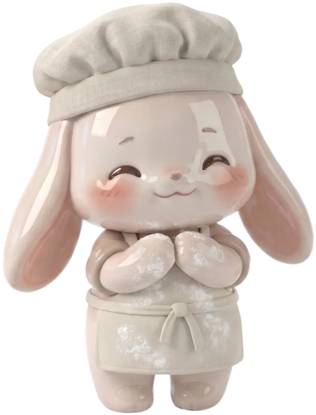 Basic Baker — a glossy ceramic Yumi figurine